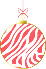 Vector Christmas and New Year geometric Christmas ball. Scandinavian design
