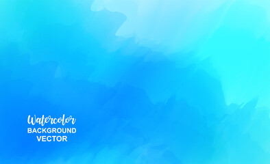 Abstract. Watercolor color gradation blue background. vector.