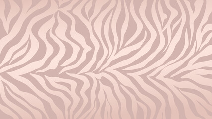 Fototapeta na wymiar Rose Gold zebra skin background vector. Luxury gold texture with foil effect. Animal stripes pattern wall art vector illustration.