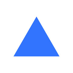 Triangle up arrow or pyramid line art vector icon