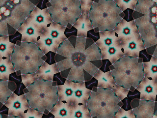 Illustration of a colorful abstract kaleidoscope as background