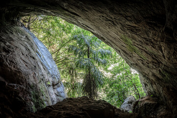 The legendary Ravana Demon Cave near Ella on the island of Sri Lanka