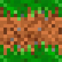 Stickers Minecraft Pixel background. The concept of games background. Vector illustration  © poppystyle