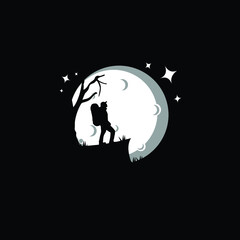 Climber Silhouette vector illustration