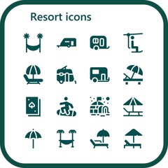 resort icon set