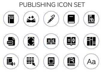 publishing icon set