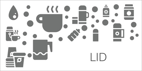lid icon set