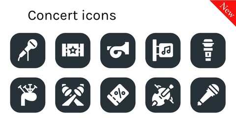 concert icon set