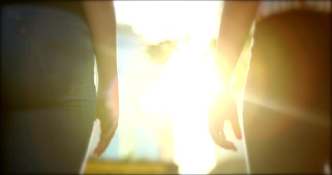 Close-up of hands being separated. Disjoining hands, separation splitting hands