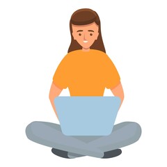 Marketing remote work icon. Cartoon of marketing remote work vector icon for web design isolated on white background