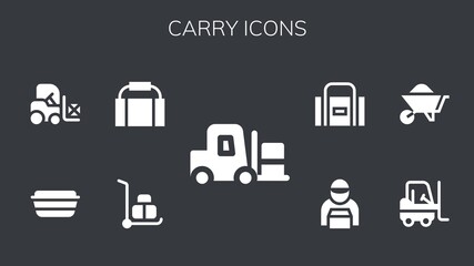 Modern Simple Set of carry Vector filled Icons