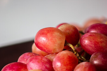 berries of red grapes close-up