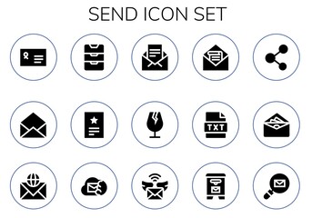 send icon set