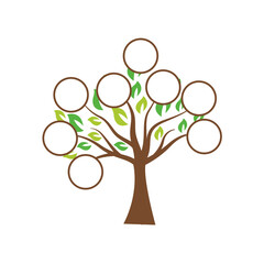 Naklejka na ściany i meble Family tree illustration template design vector