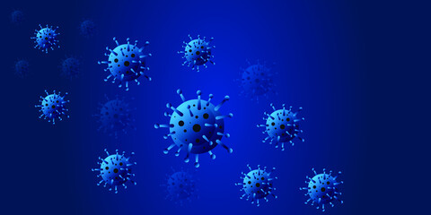 Bacteria or virus infection flu background