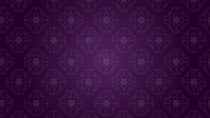 ダマスク模様  シームレス背景壁紙 パープル