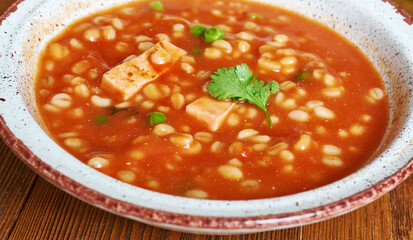 Sicilian Tomato Barley Soup