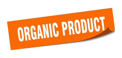organic product sticker. square isolated label sign. peeler