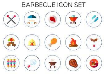 Modern Simple Set of barbecue Vector flat Icons