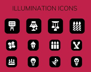 illumination icon set