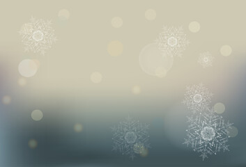 Winter bokeh vector background. Christmas wallpaper. EPS 10