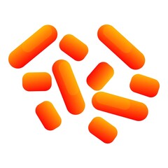 Probiotics gut icon. Cartoon of probiotics gut vector icon for web design isolated on white background