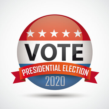 Vote Button Presidential Election 2020