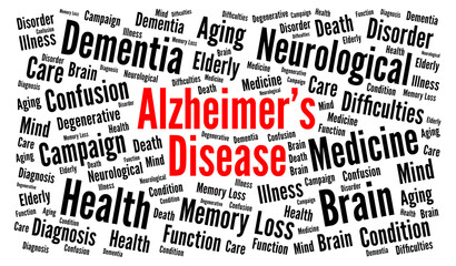 Alzheimer's disease word cloud
