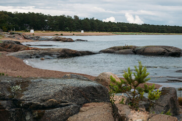 Baltic Sea coast in Hanko, Finland