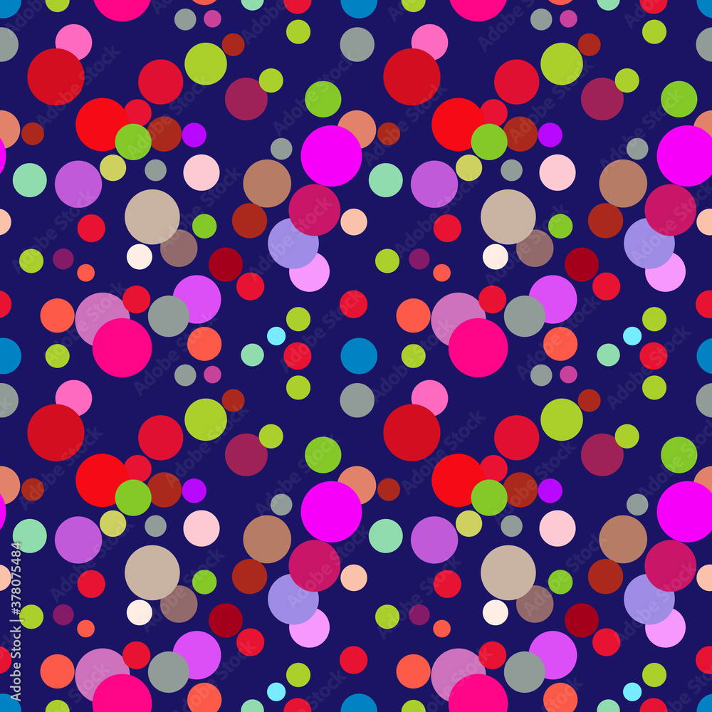 Poster seamless repeating pattern of colored circles