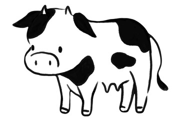 年賀状素材・牛のイラスト