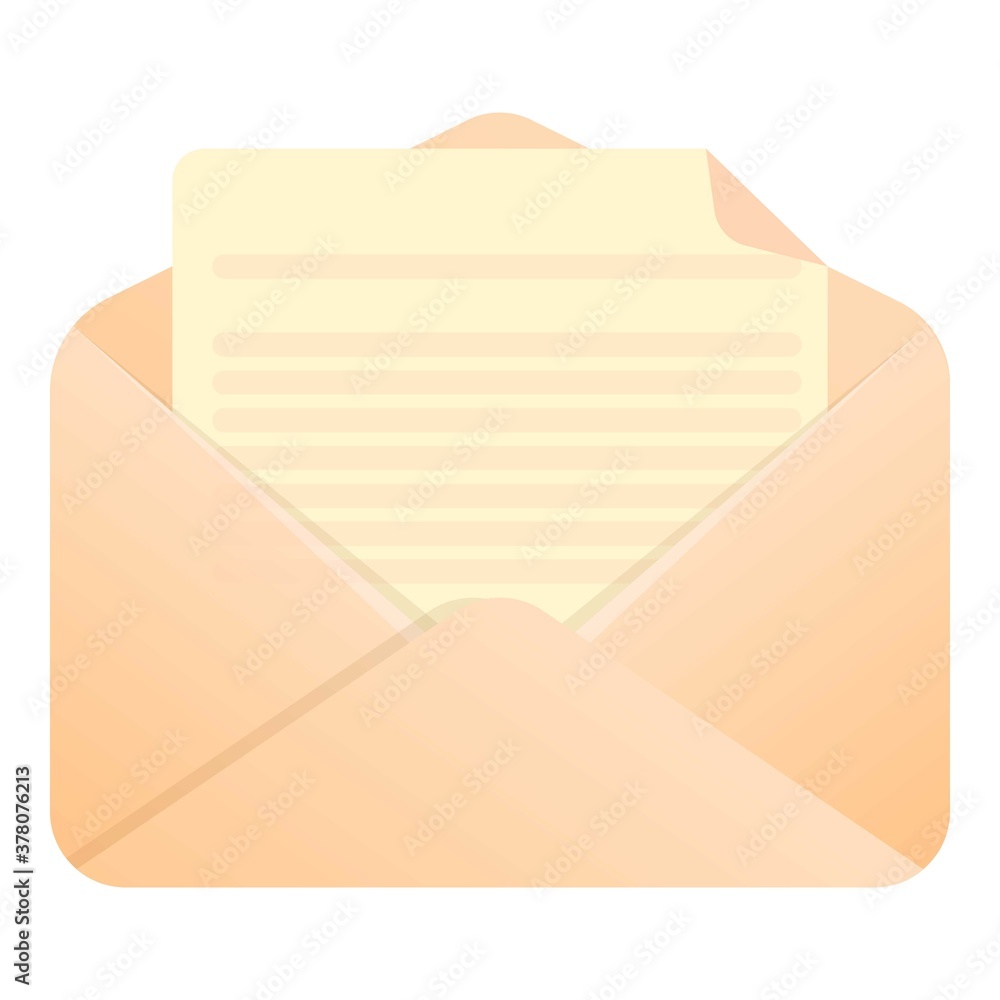 Aufkleber envelope icon. cartoon of envelope vector icon for web design isolated on white background