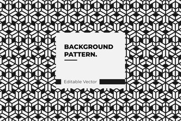 pattern background hexagonal line black and white for fashion and interior design