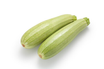 zucchini or marrow isolated on white background