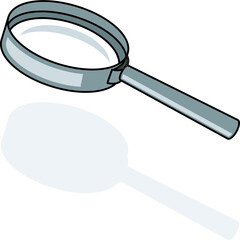 magnifying glass isolated on white background