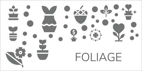 foliage icon set