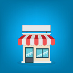 Store, Small Business Storefront. Retail. Vector illustration.	