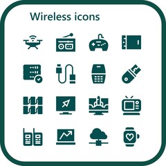 wireless icon set