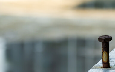 close up of an metal bolt