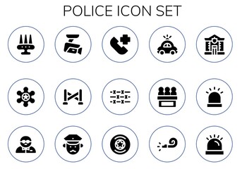 police icon set