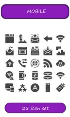 mobile icon set