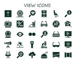 Modern Simple Set of view Vector filled Icons