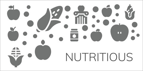 nutritious icon set