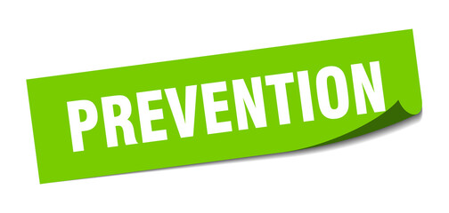 prevention sticker. square isolated label sign. peeler