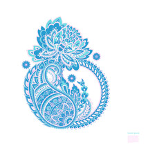 Paisley isolated pattern. Vintage illustration in batik style