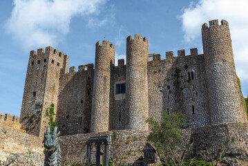The medieval castle of Óbidos, Portugal on a sunny day