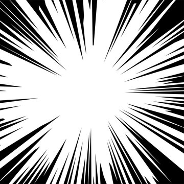 Monochrome vector illustration of comic blast