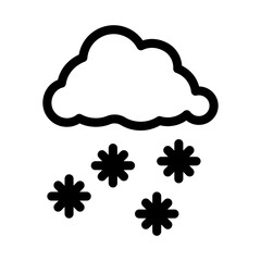 snow weather icon vector. snow weather sign. isolated contour symbol illustration