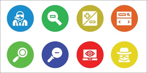 Modern Simple Set of inspector Vector filled Icons
