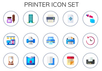 printer icon set